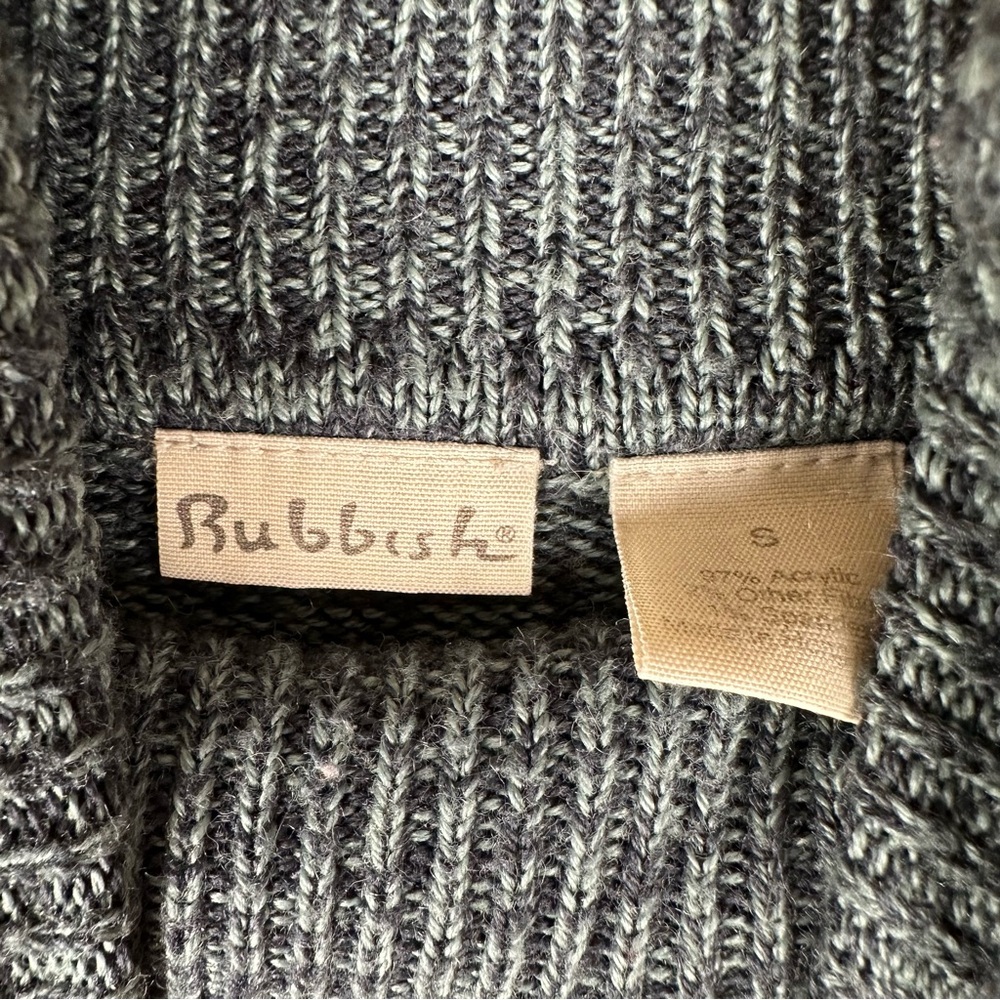 Rubbish Nordstrom Ribbed Turtleneck Sweater Sz S - Picture 5 of 8